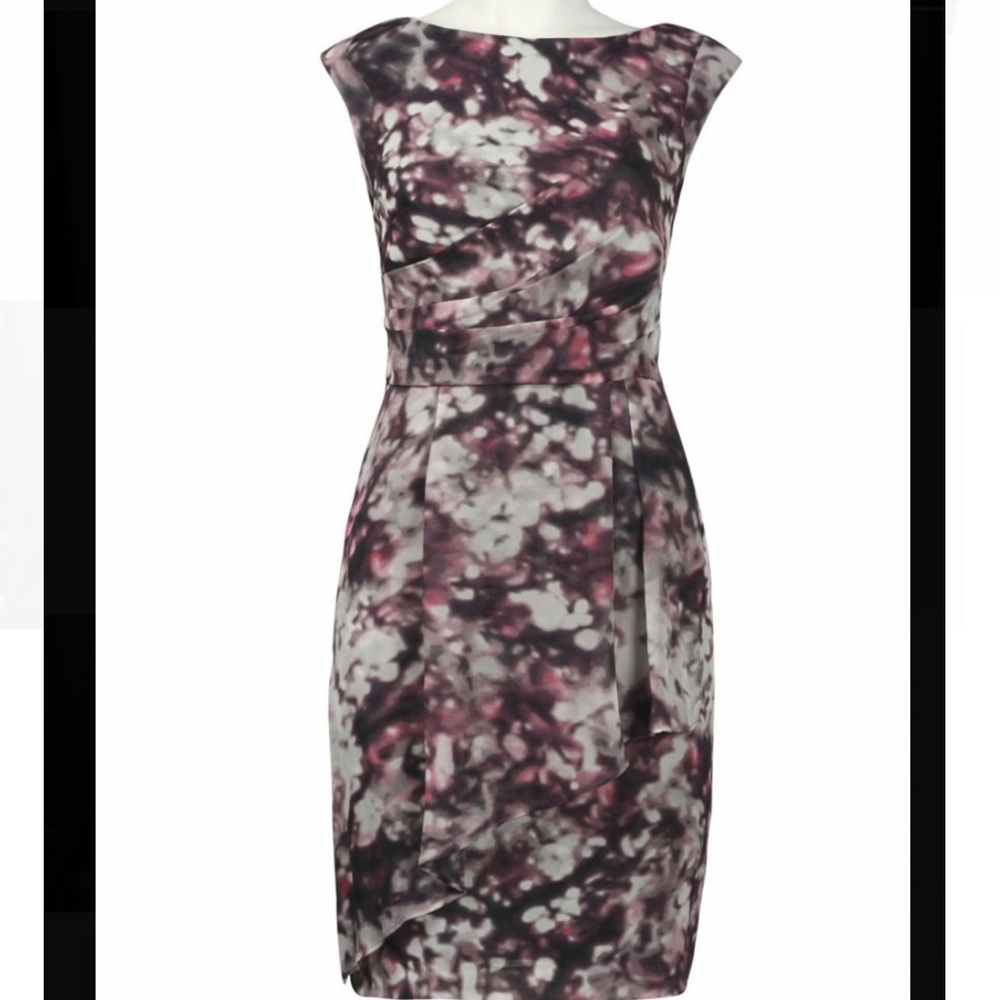 Vince Camuto Floral Print Chiffon Dress